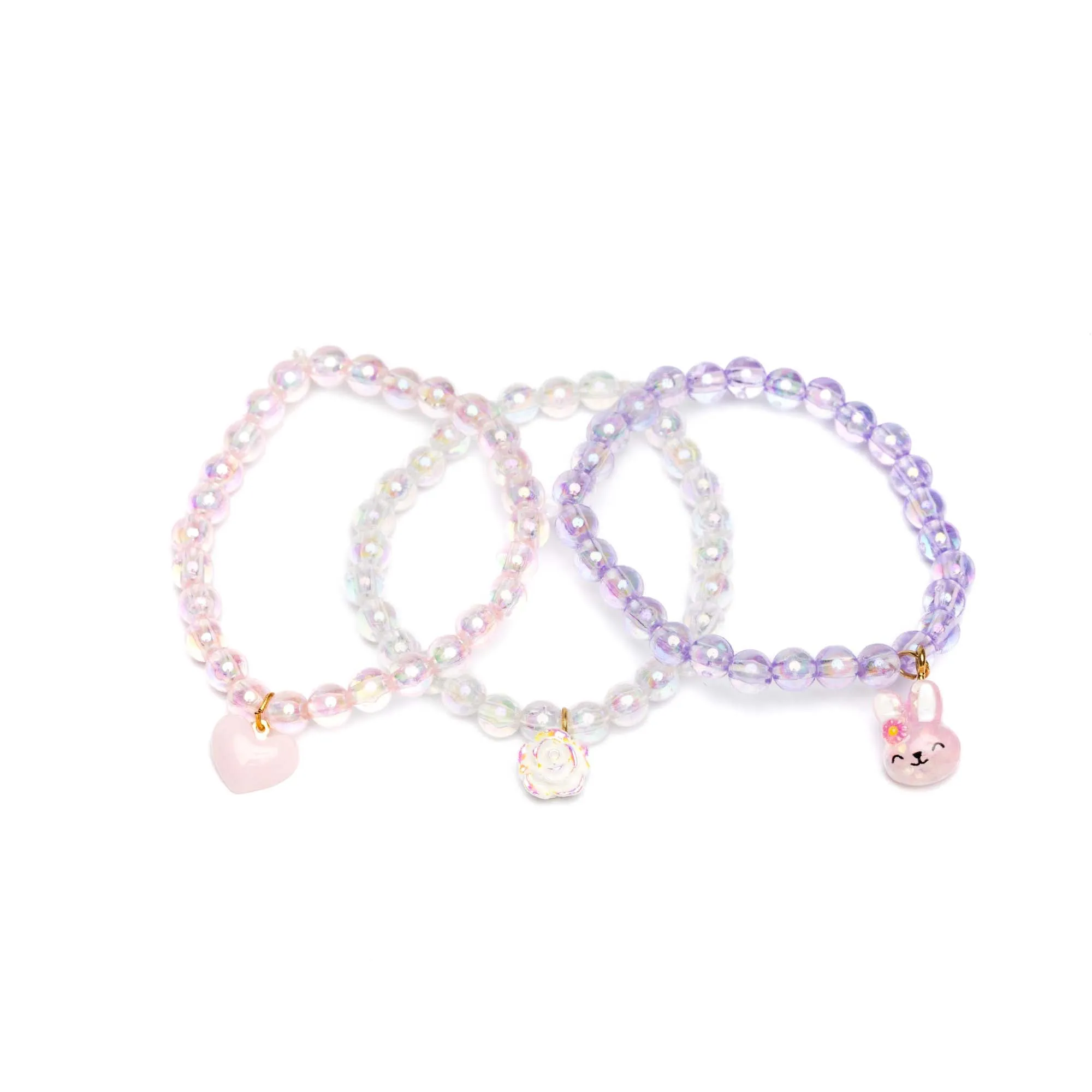 Happy Bunny Bracelets for Kids, 3 Count