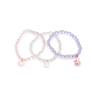 Happy Bunny Bracelets for Kids, 3 Count