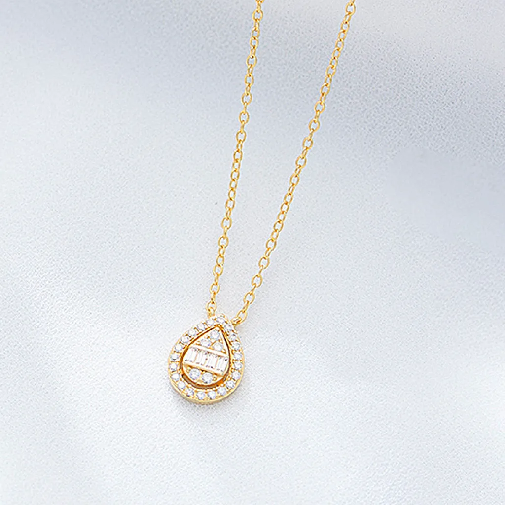 Ingenious Teardrop Full Diamond Necklace