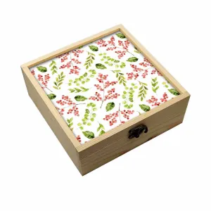 Jewellery Box Wooden Jewelry Organizer -  Colorful Leaves