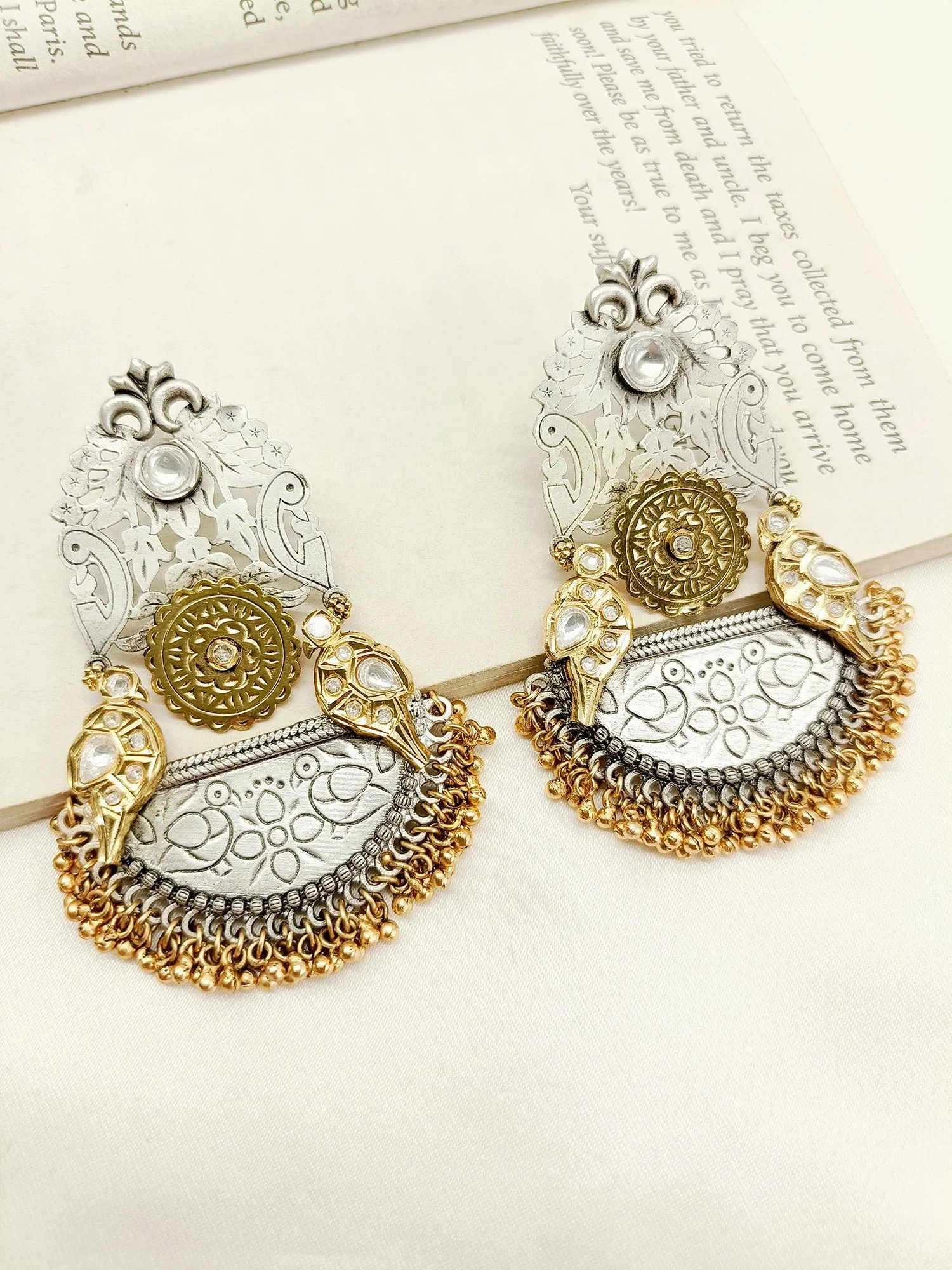 Kishvya White Bird Boutique Earrings