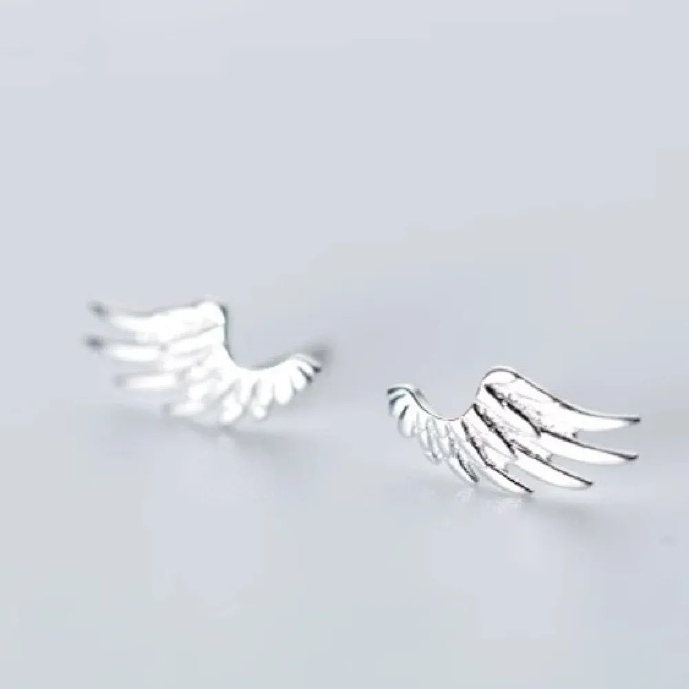 Lady Temperament Simple Wing Ear Studs