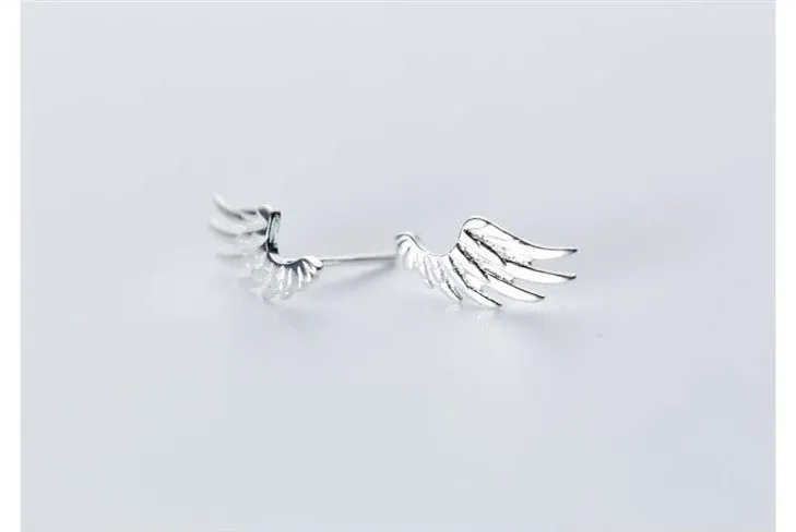 Lady Temperament Simple Wing Ear Studs