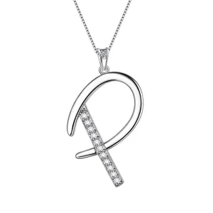 Letter Initial P Necklaces Pendant Women Girls Name Jewelry Gift 925 Sterling Silver