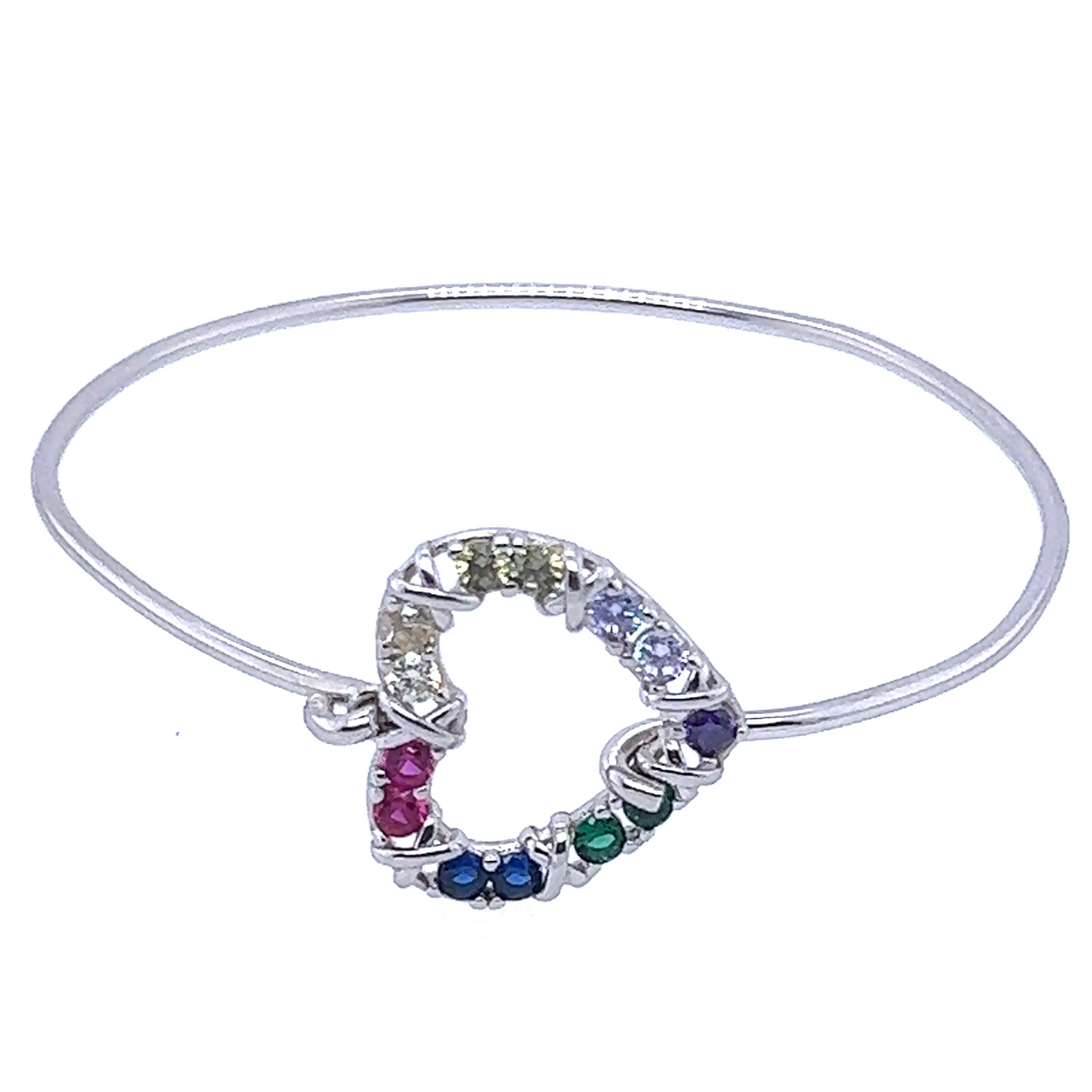 M61 Colorful Heart CZ Bracelet