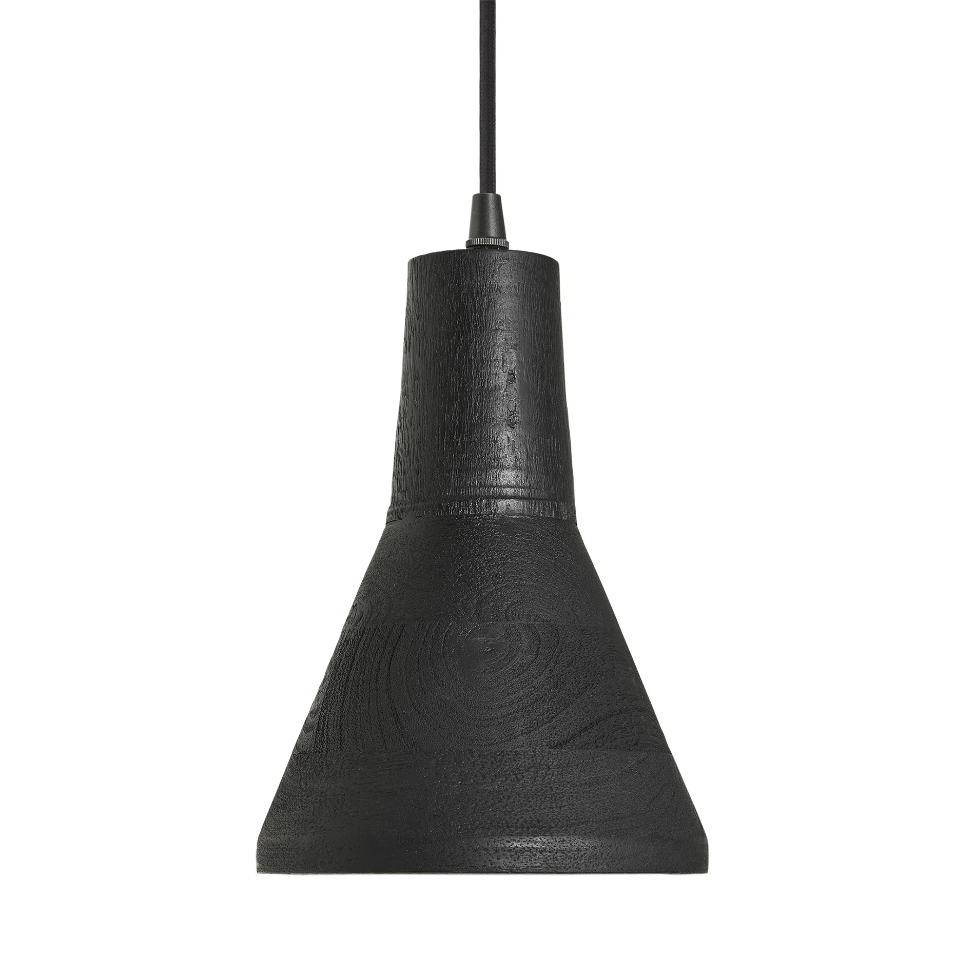 Maribo Wooden Pendant Light - 6 inch - Black