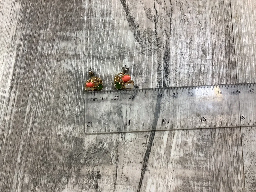 Marquise Floral Multi Stone Studs