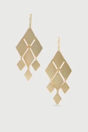 Multi Diamond Dangle Earrings