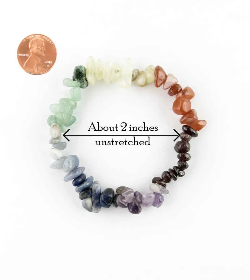 Natural Colorful Stone Chakra Stretch Bracelet