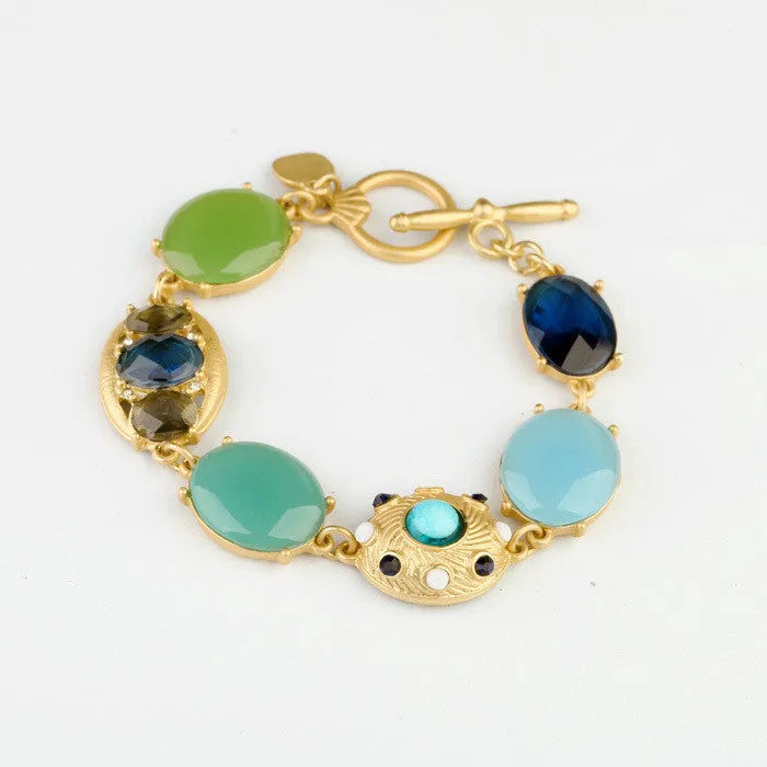 New Arrival Jewelry Shiny Gem Stone High-quality Plated 18k Bracelets & Bangles in Bracelet