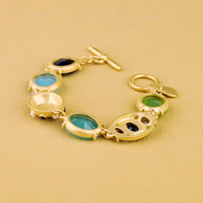 New Arrival Jewelry Shiny Gem Stone High-quality Plated 18k Bracelets & Bangles in Bracelet