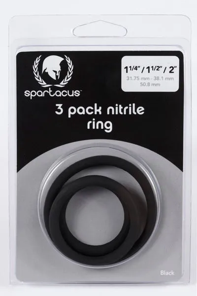 Nitrile Cock Ring SetBlack