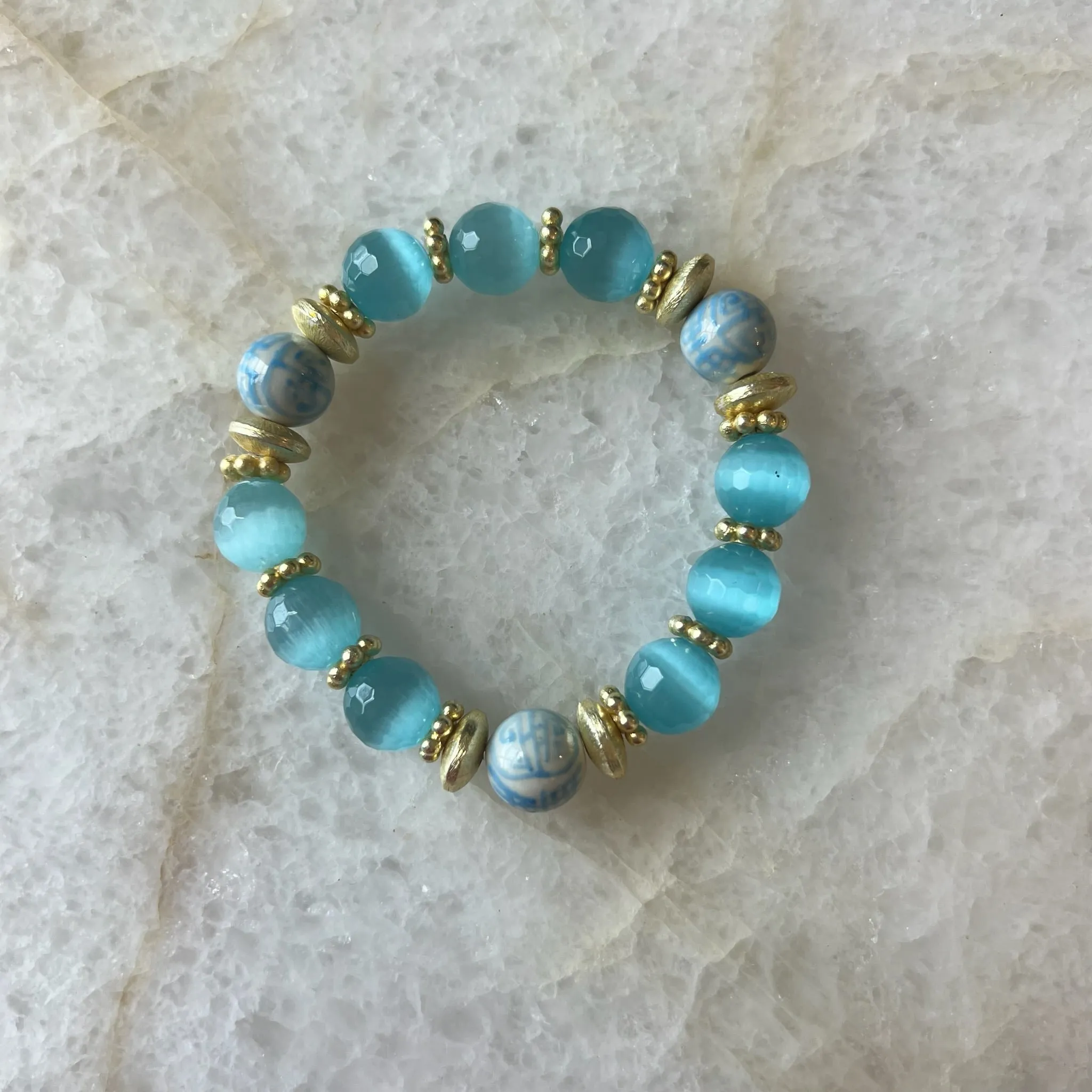 Ocean Water Chinoiserie Bracelet