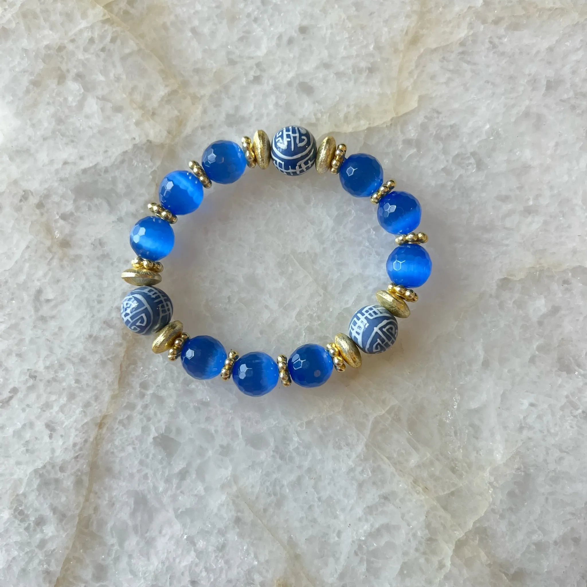 Ocean Water Chinoiserie Bracelet