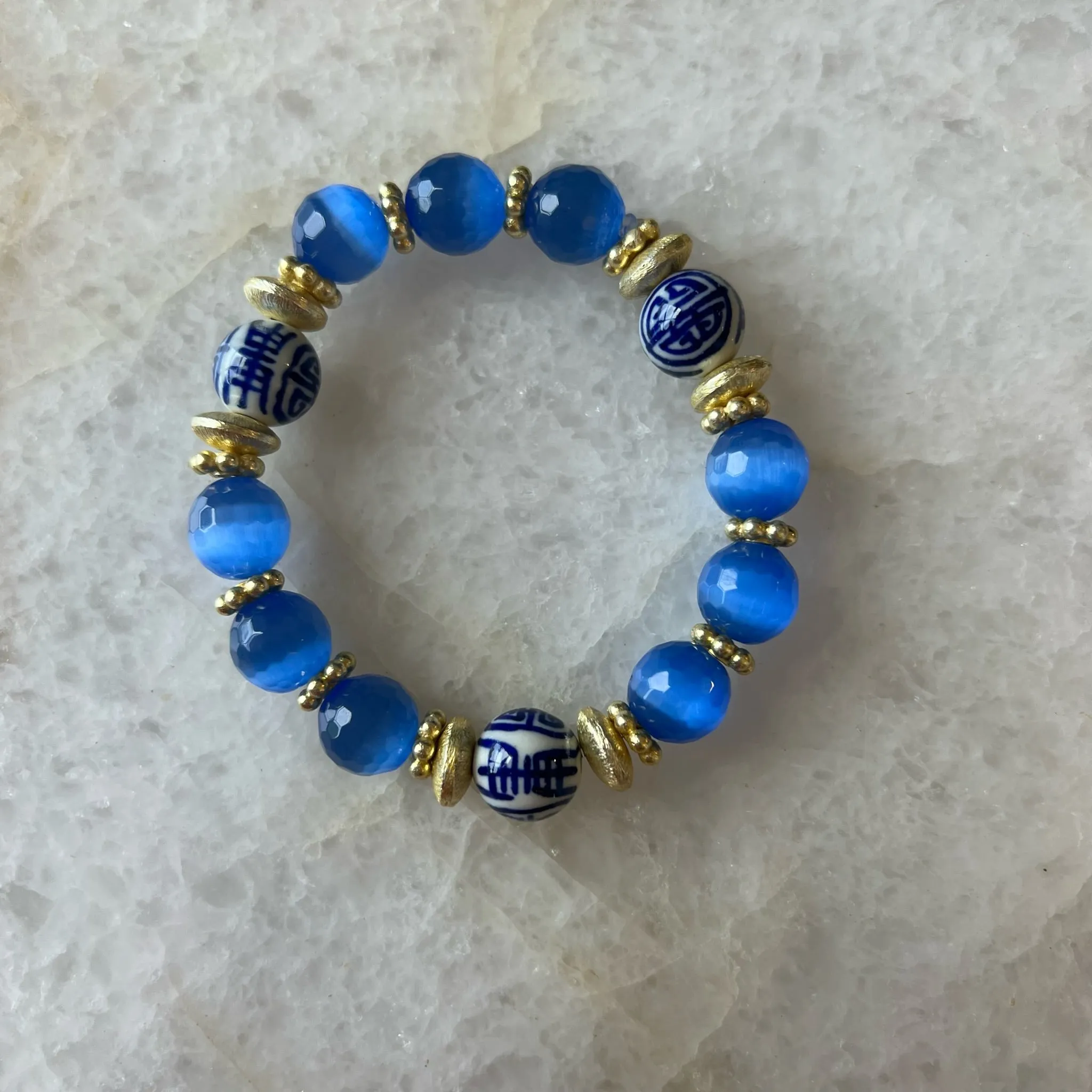 Ocean Water Chinoiserie Bracelet