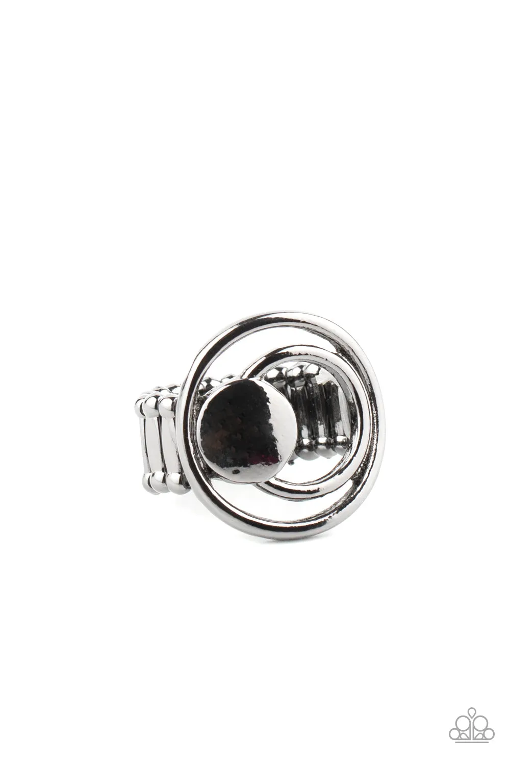 Open Door Jewelry - Edgy Eclipse - Black Ring - Paparazzi Accessories