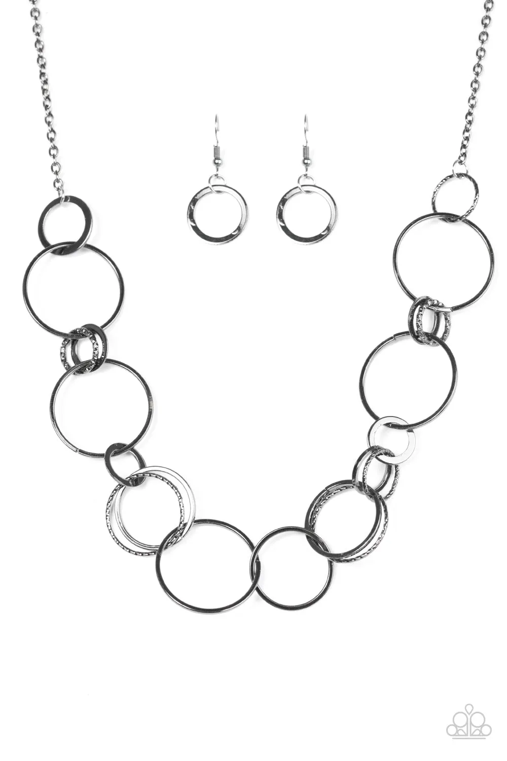 Paparazzi Accessories  - Follow The Ringleader- #L -Black Necklace