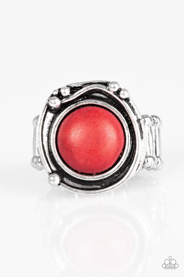 Paparazzi Accessories  - River Roamer #RR1/B1 - Red Ring