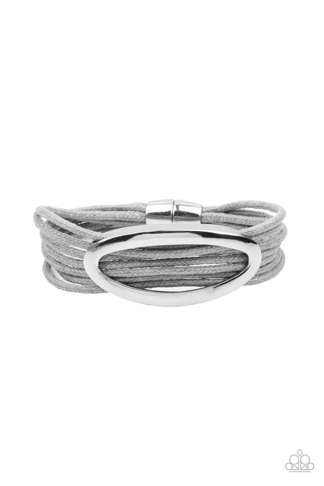 Paparazzi Bracelet ~ Corded Couture - Silver