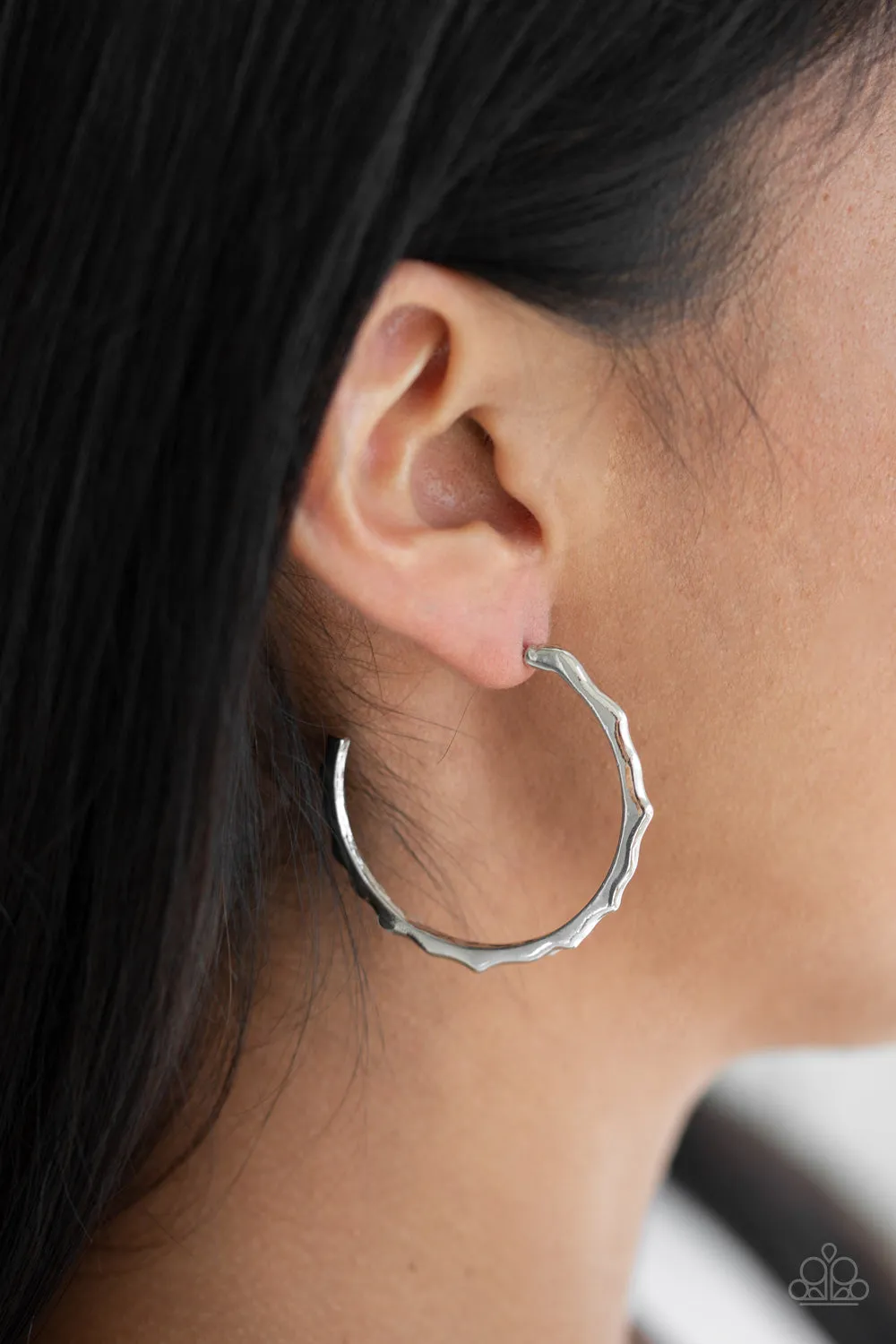 Paparazzi Danger Zone - Silver Earrings