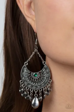 Paparazzi Earring ~ Lunar Allure - Green