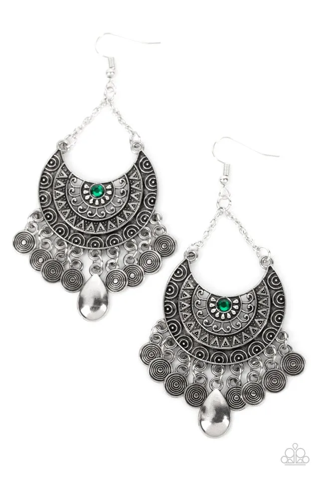 Paparazzi Earring ~ Lunar Allure - Green