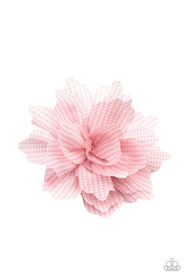 Paparazzi Hair Accessories ~ Plaid Prairies - Pink