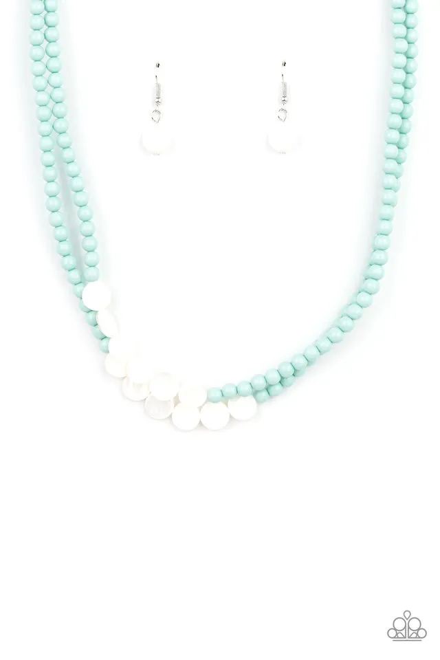 Paparazzi Necklace ~ Extended STAYCATION - Blue