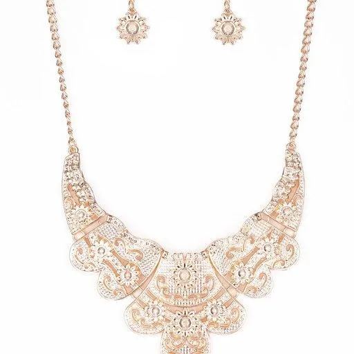 Paparazzi Necklace ~ Mess With The Bull - Rose Gold