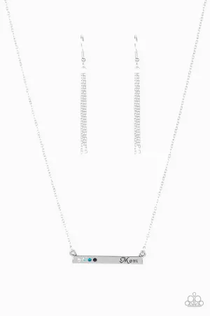 Paparazzi Necklace ~ Moms Do It Better - Blue