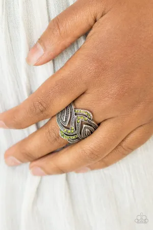 Paparazzi Ring ~ Fire and Ice - Green