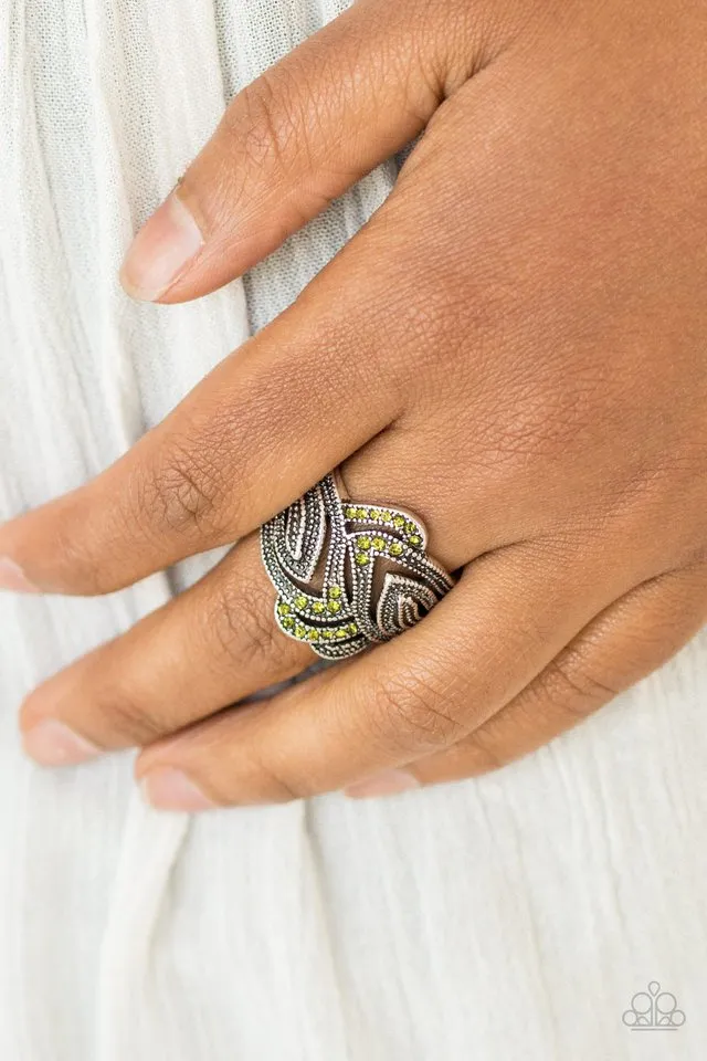 Paparazzi Ring ~ Fire and Ice - Green