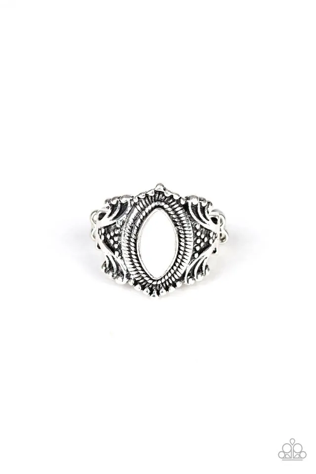 Paparazzi Ring ~ Tangy Texture - White