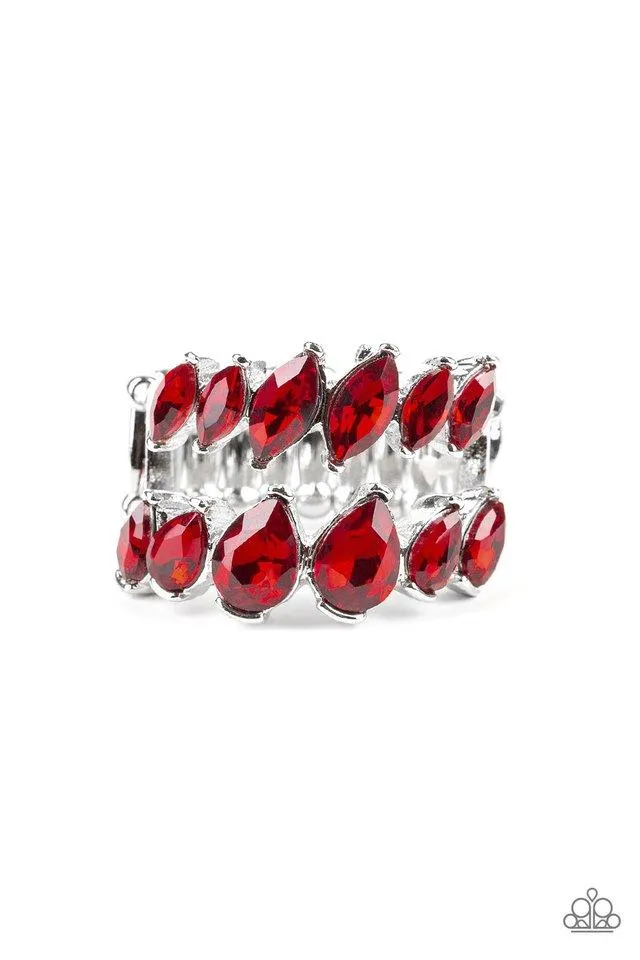 Paparazzi Ring ~ Timeless Tiers - Red