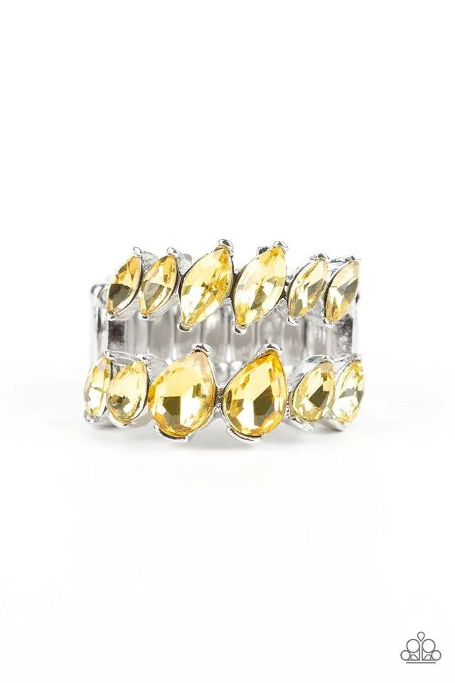 Paparazzi Ring ~ Timeless Tiers - Yellow