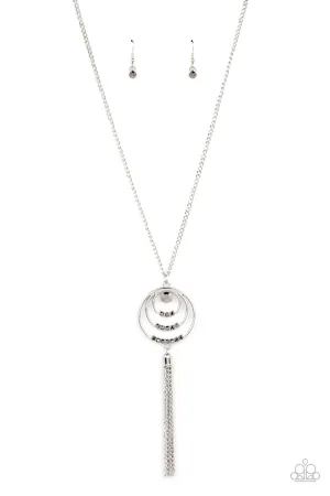 Paparazzi Spiraling Sparkle - Silver Necklace