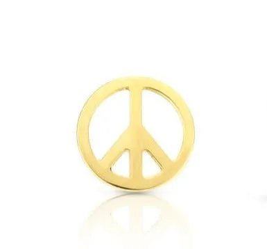 Peace, 14k Gold Studs