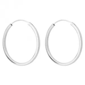 Plain Medium Square Cut Hoop Earrings E6283