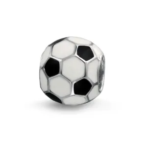 Player Sports Soccer Mom Charm Bead Sterling Silver for European Bracelet