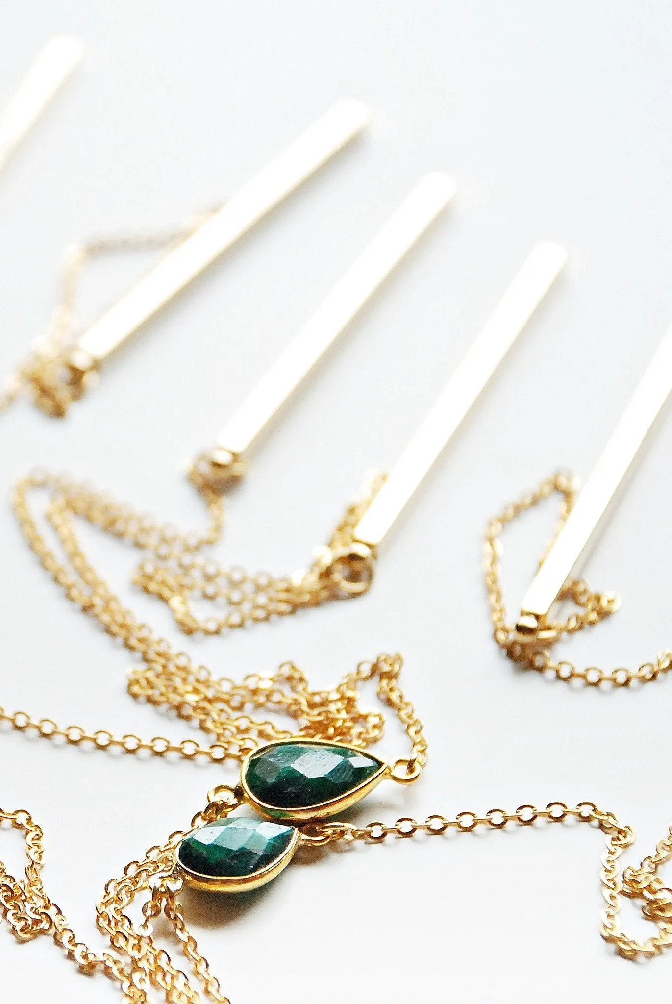 Precious Stones Lariat Necklaces