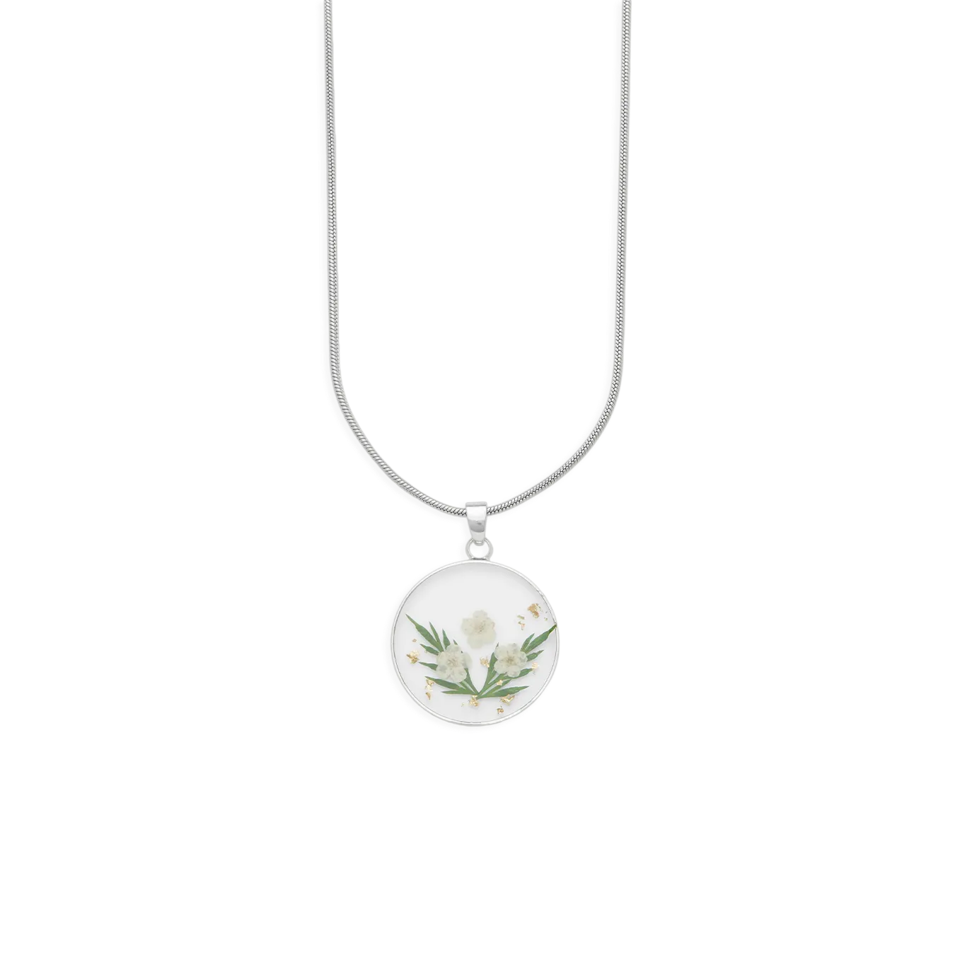 Pressed Birth Flower Necklace