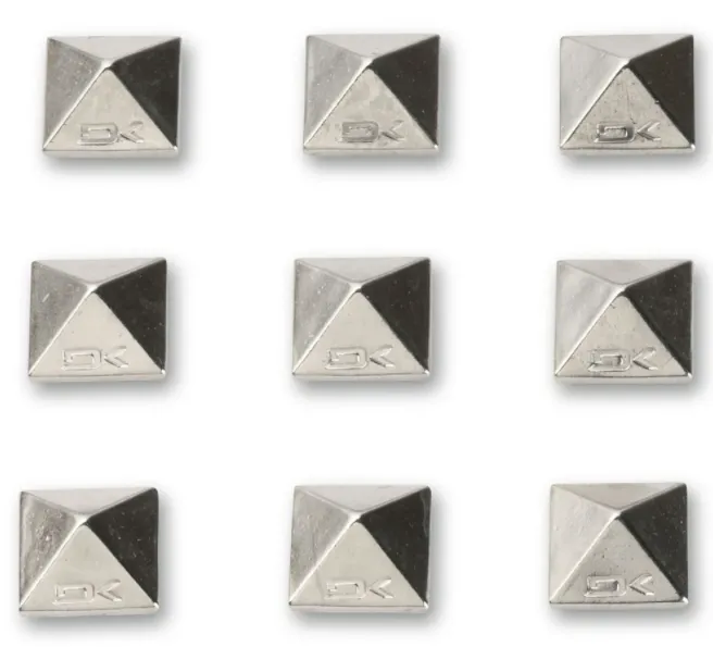 Pyramid Studs Stomp Pad | Chrome