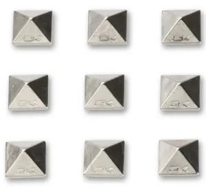 Pyramid Studs Stomp Pad | Chrome