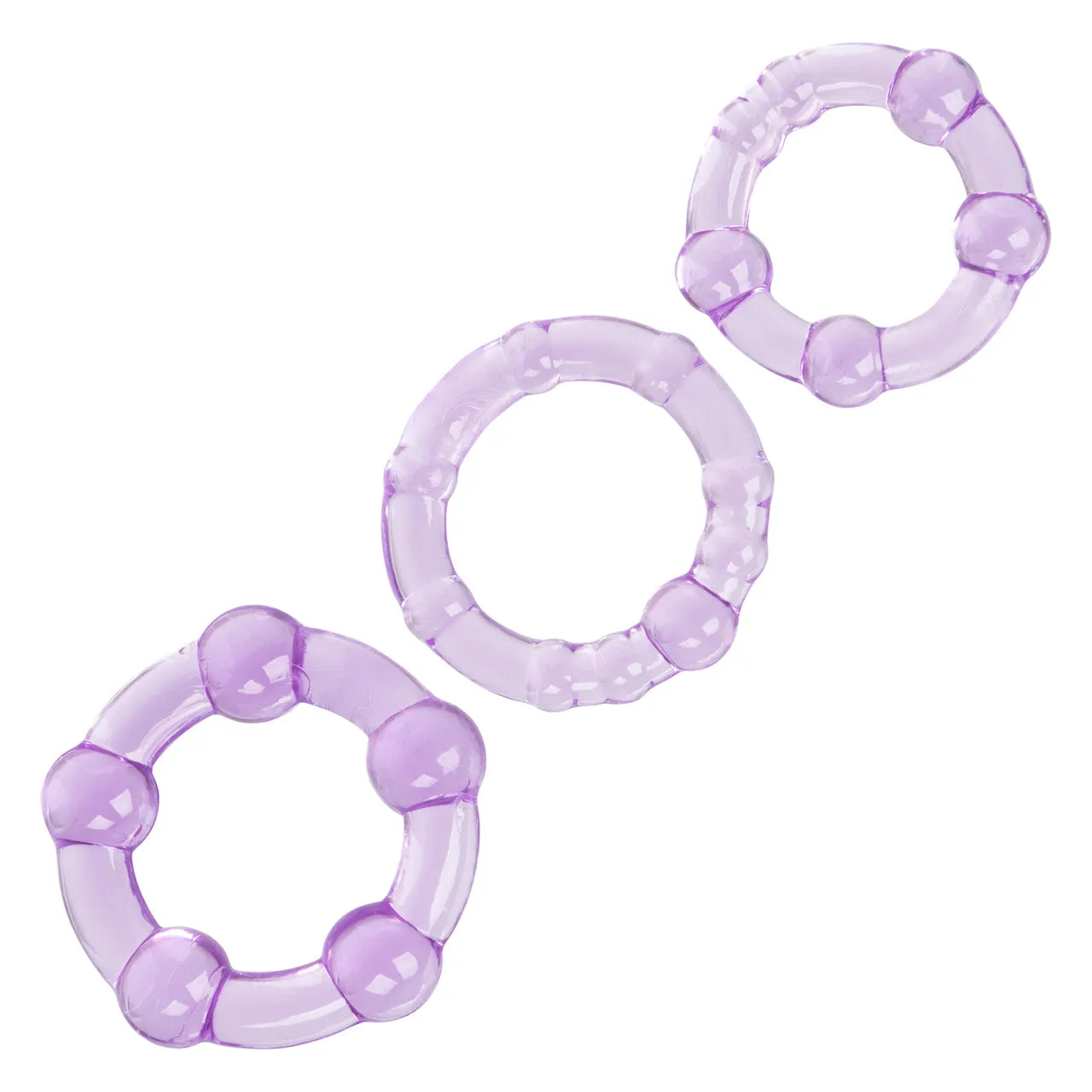 Rings! Island Rings Cock Rings (3 piece set) - Purple