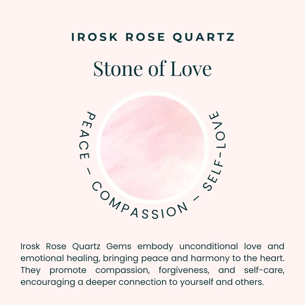 Rose Quartz Earrings | Pear Shape | Irosk ®