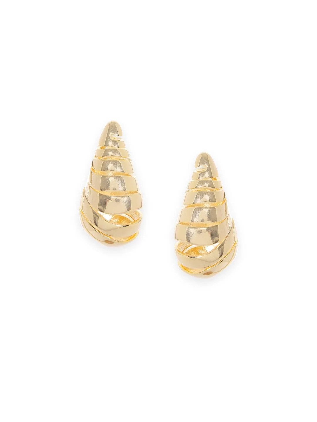 Rubans Voguish Gold-Toned Geometric Studs Earrings