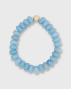 Semi Precious Beaded Bracelet in Blue Jeans Monochrome