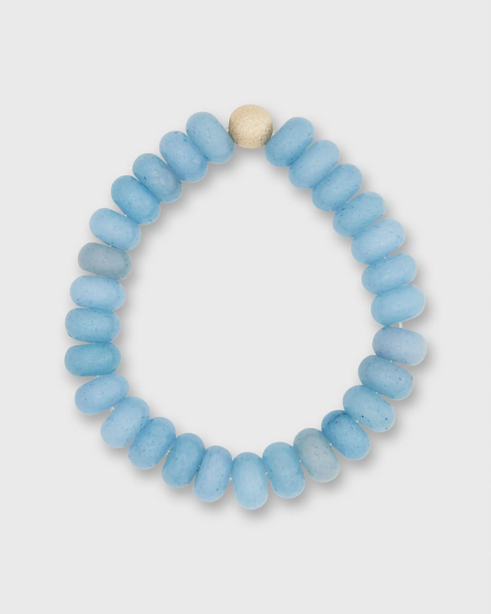 Semi Precious Beaded Bracelet in Blue Jeans Monochrome