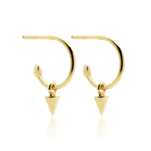 Silk & Steel Superfine Mini Spike Hoops - Gold