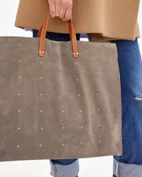 Simple Tote ~ Dark Grey w/Studs